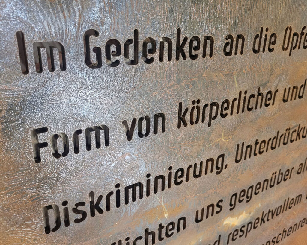 Mahnmal-Text